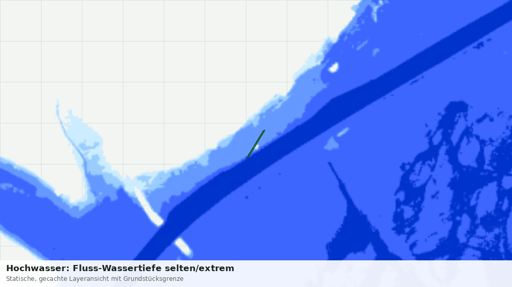 Statische Kartenansicht: Hochwasser: Fluss-Wassertiefe selten/extrem