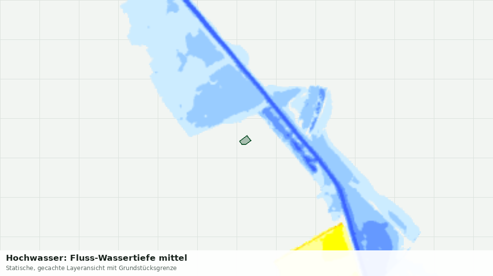 Statische Kartenansicht: Hochwasser: Fluss-Wassertiefe mittel