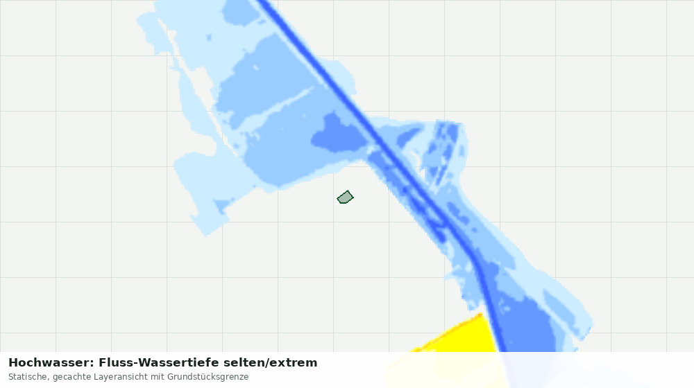 Statische Kartenansicht: Hochwasser: Fluss-Wassertiefe selten/extrem
