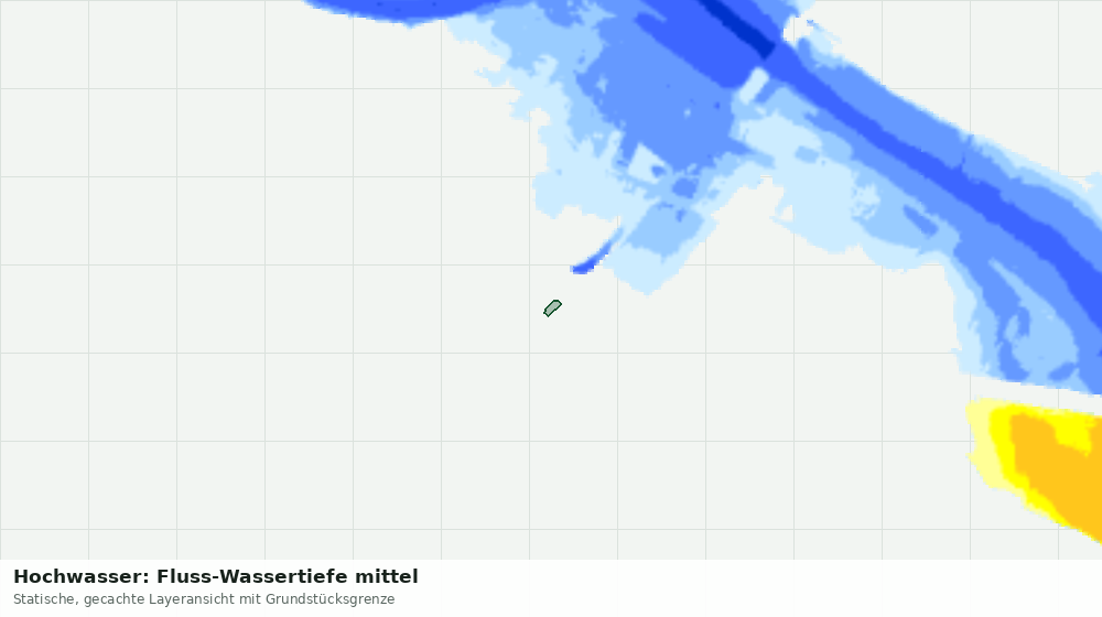 Statische Kartenansicht: Hochwasser: Fluss-Wassertiefe mittel