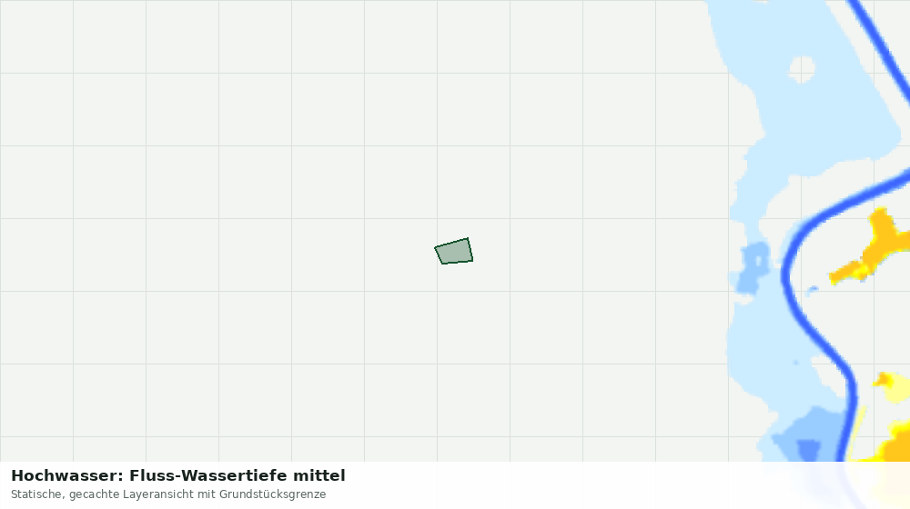 Statische Kartenansicht: Hochwasser: Fluss-Wassertiefe mittel