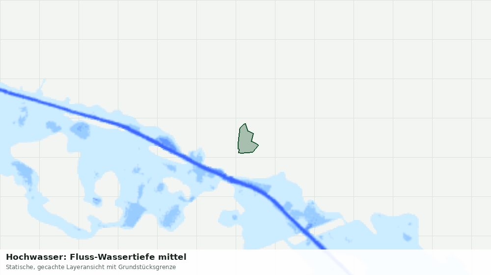 Statische Kartenansicht: Hochwasser: Fluss-Wassertiefe mittel