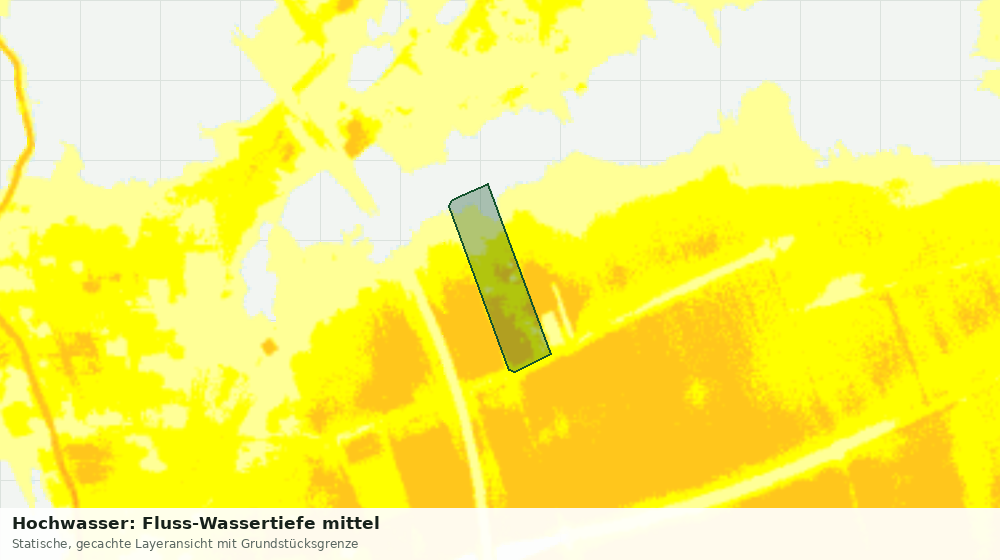 Statische Kartenansicht: Hochwasser: Fluss-Wassertiefe mittel