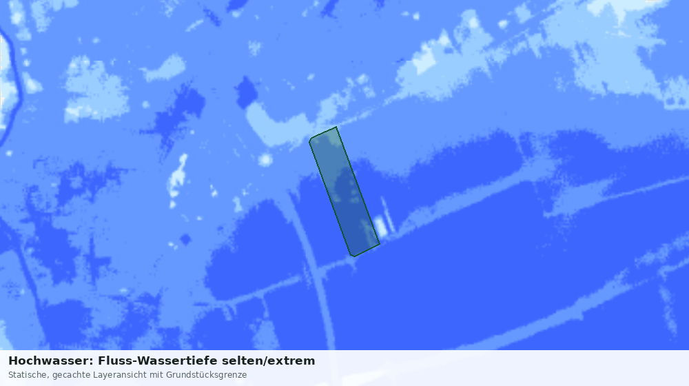 Statische Kartenansicht: Hochwasser: Fluss-Wassertiefe selten/extrem
