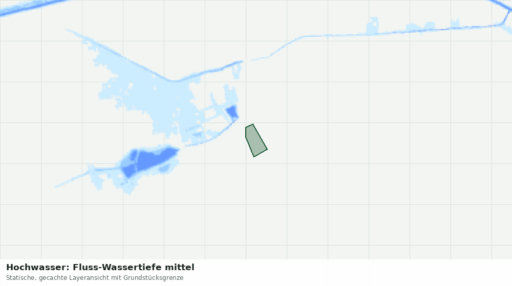Statische Kartenansicht: Hochwasser: Fluss-Wassertiefe mittel