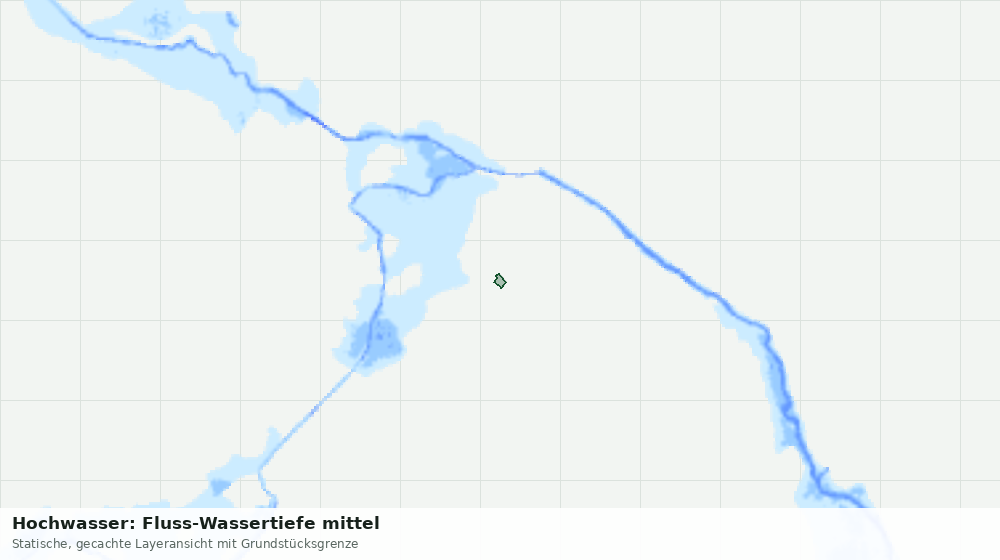 Statische Kartenansicht: Hochwasser: Fluss-Wassertiefe mittel