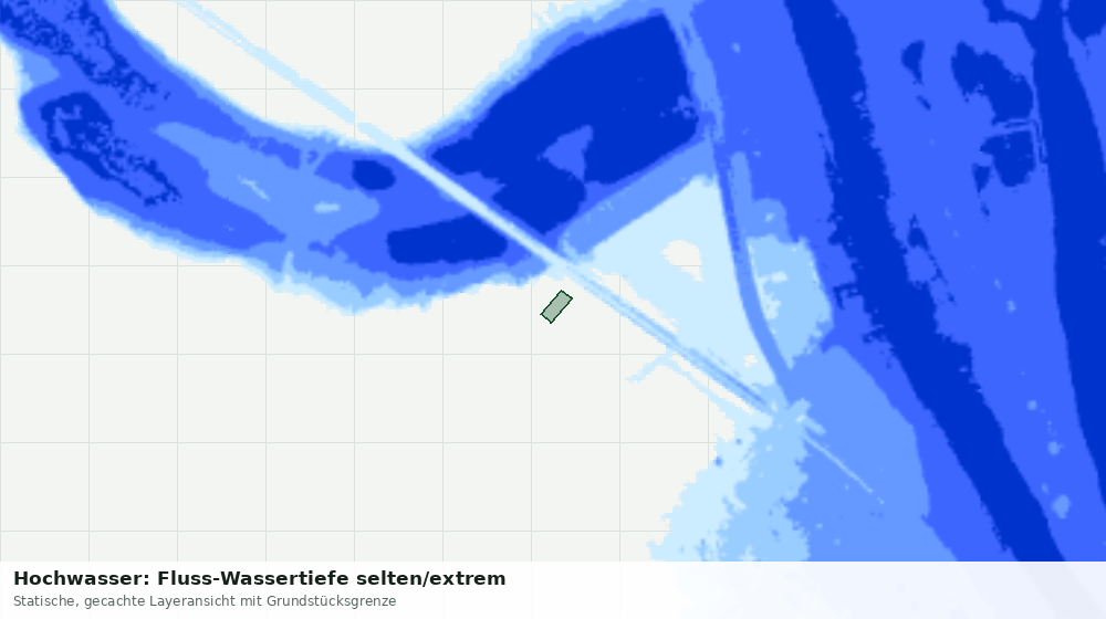 Statische Kartenansicht: Hochwasser: Fluss-Wassertiefe selten/extrem