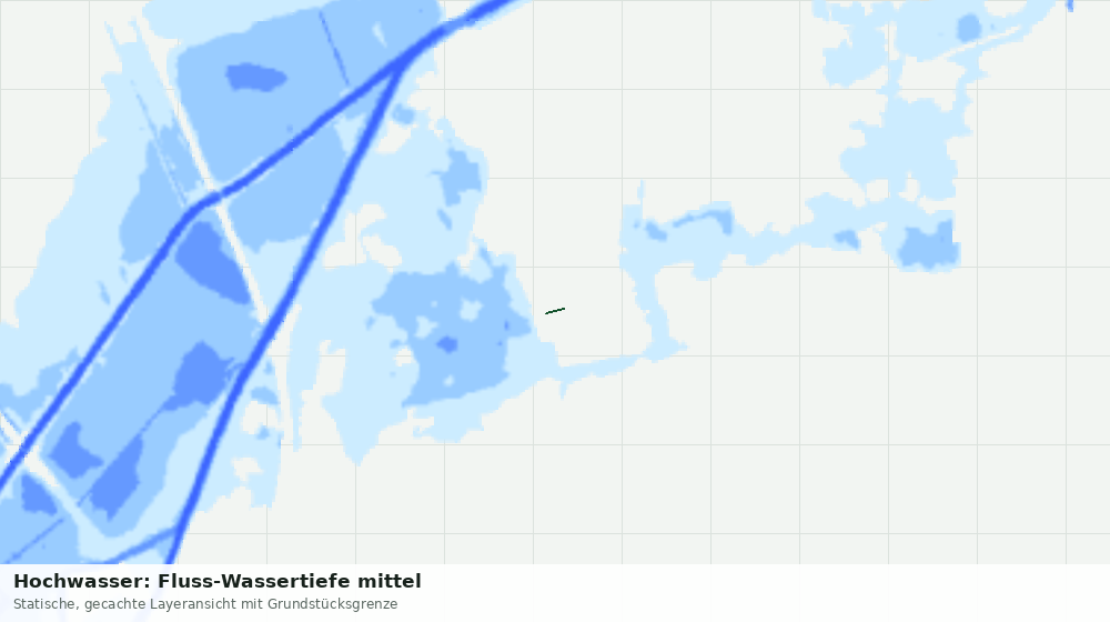 Statische Kartenansicht: Hochwasser: Fluss-Wassertiefe mittel