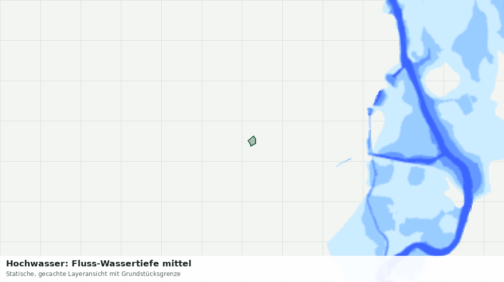 Statische Kartenansicht: Hochwasser: Fluss-Wassertiefe mittel
