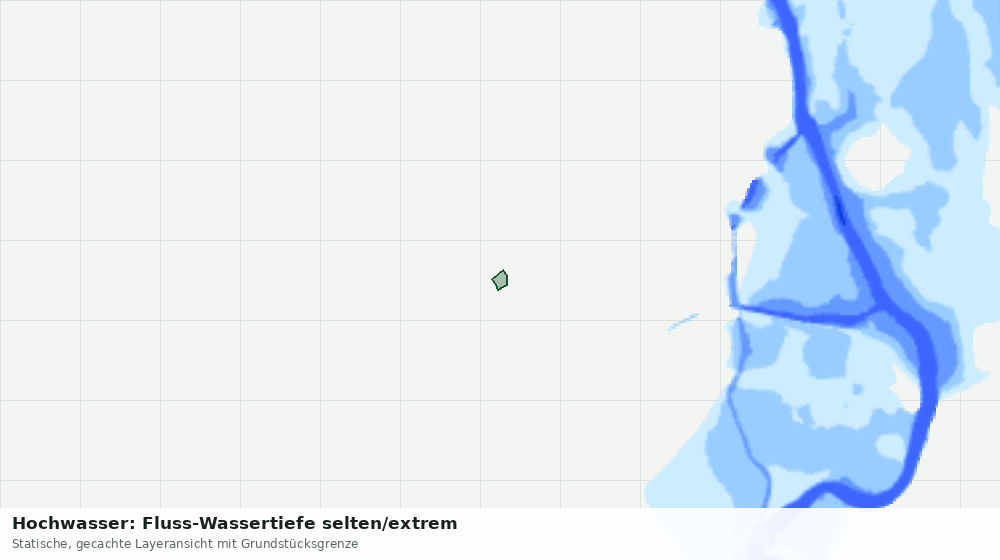 Statische Kartenansicht: Hochwasser: Fluss-Wassertiefe selten/extrem