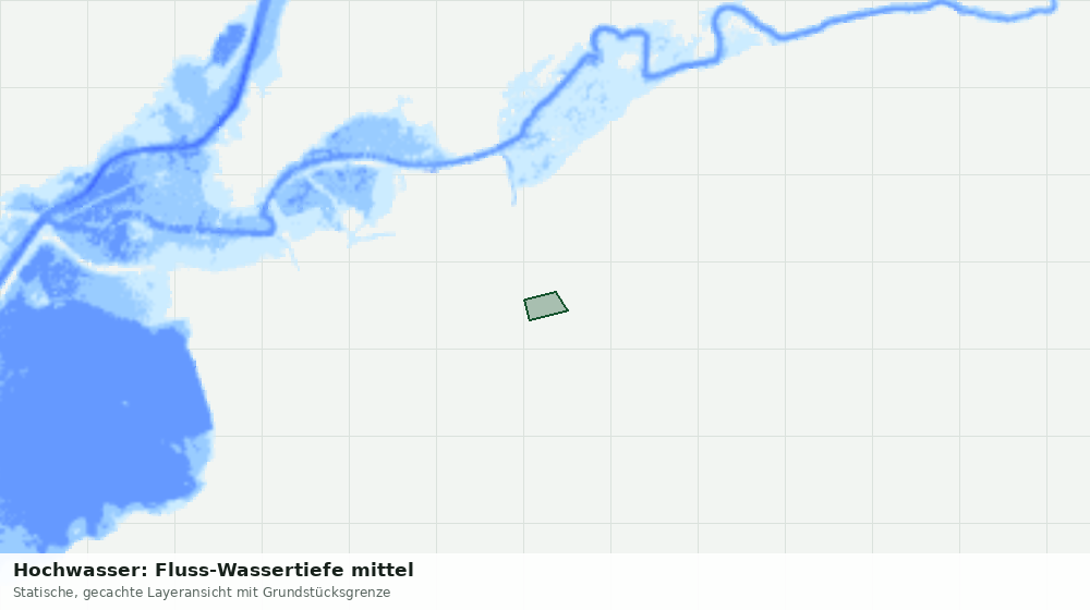 Statische Kartenansicht: Hochwasser: Fluss-Wassertiefe mittel