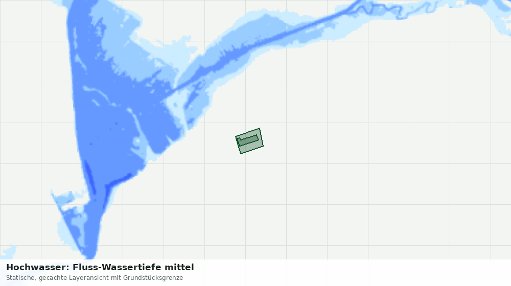 Statische Kartenansicht: Hochwasser: Fluss-Wassertiefe mittel