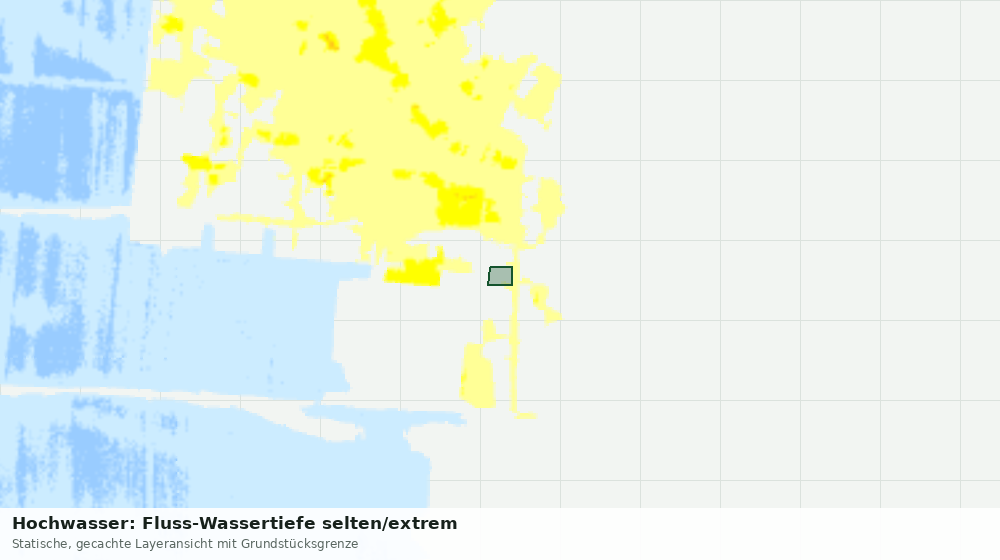 Statische Kartenansicht: Hochwasser: Fluss-Wassertiefe selten/extrem