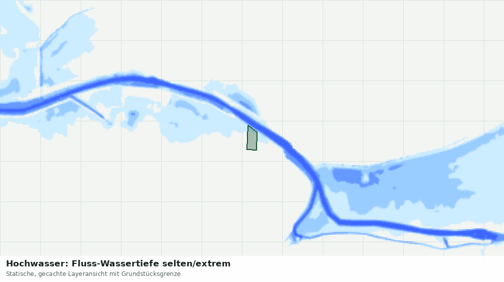 Statische Kartenansicht: Hochwasser: Fluss-Wassertiefe selten/extrem