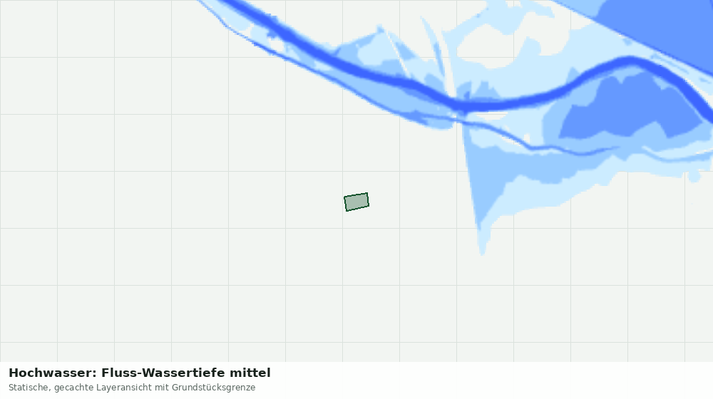 Statische Kartenansicht: Hochwasser: Fluss-Wassertiefe mittel
