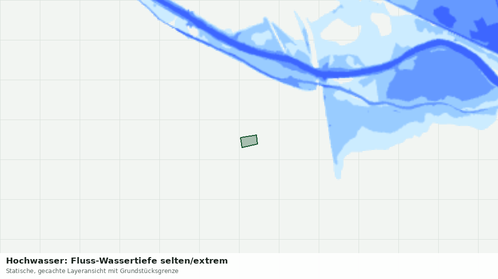 Statische Kartenansicht: Hochwasser: Fluss-Wassertiefe selten/extrem
