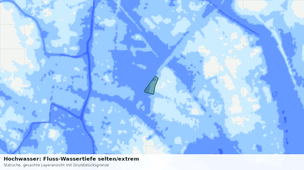 Statische Kartenansicht: Hochwasser: Fluss-Wassertiefe selten/extrem