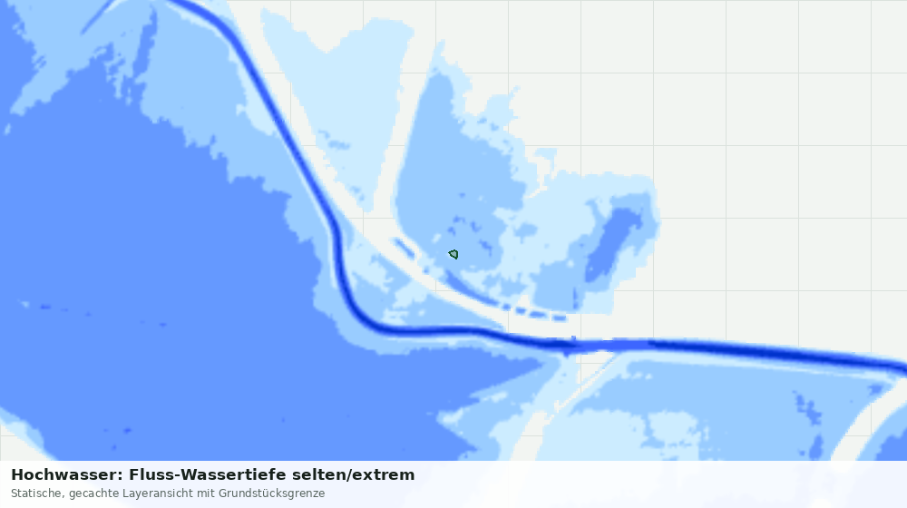 Statische Kartenansicht: Hochwasser: Fluss-Wassertiefe selten/extrem
