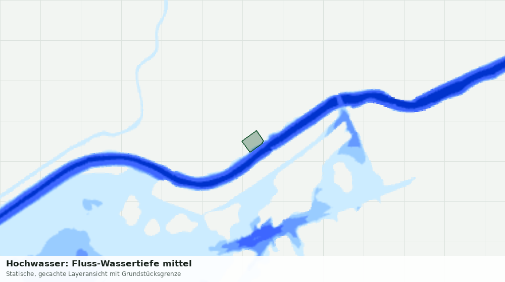 Statische Kartenansicht: Hochwasser: Fluss-Wassertiefe mittel