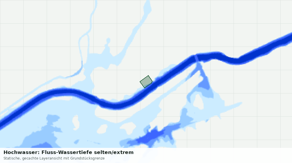 Statische Kartenansicht: Hochwasser: Fluss-Wassertiefe selten/extrem