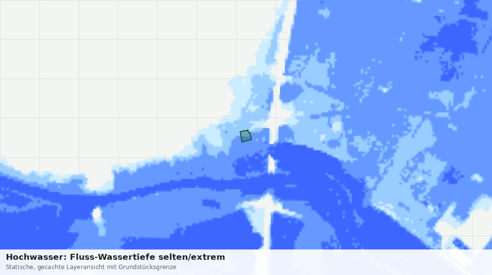 Statische Kartenansicht: Hochwasser: Fluss-Wassertiefe selten/extrem