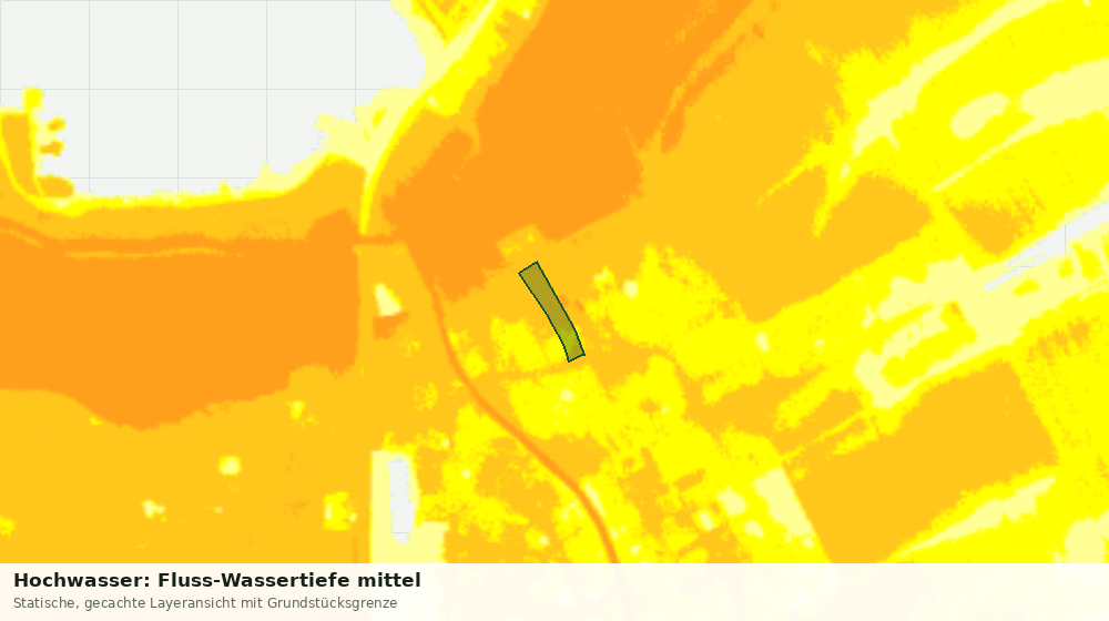 Statische Kartenansicht: Hochwasser: Fluss-Wassertiefe mittel