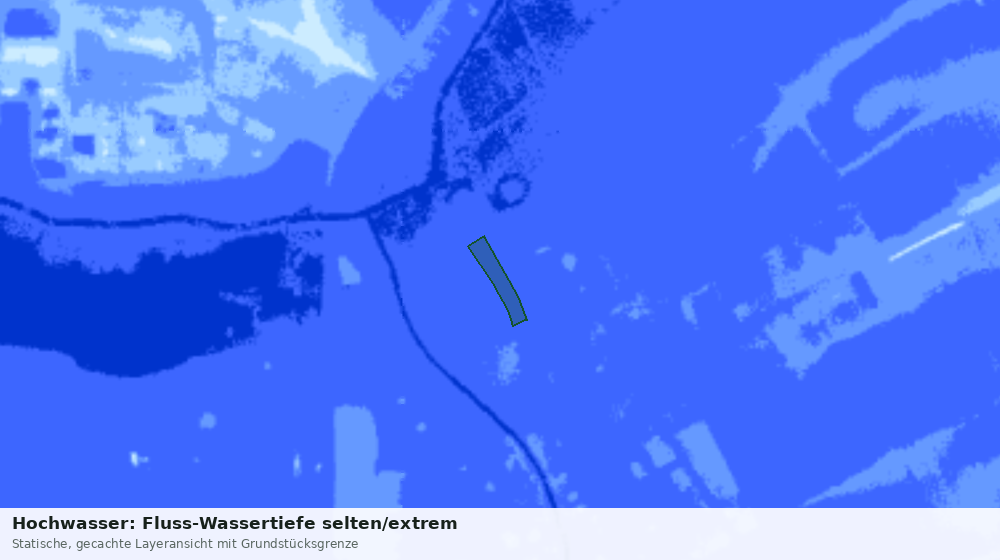 Statische Kartenansicht: Hochwasser: Fluss-Wassertiefe selten/extrem
