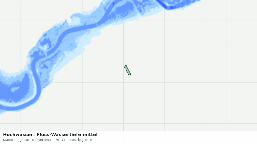 Statische Kartenansicht: Hochwasser: Fluss-Wassertiefe mittel