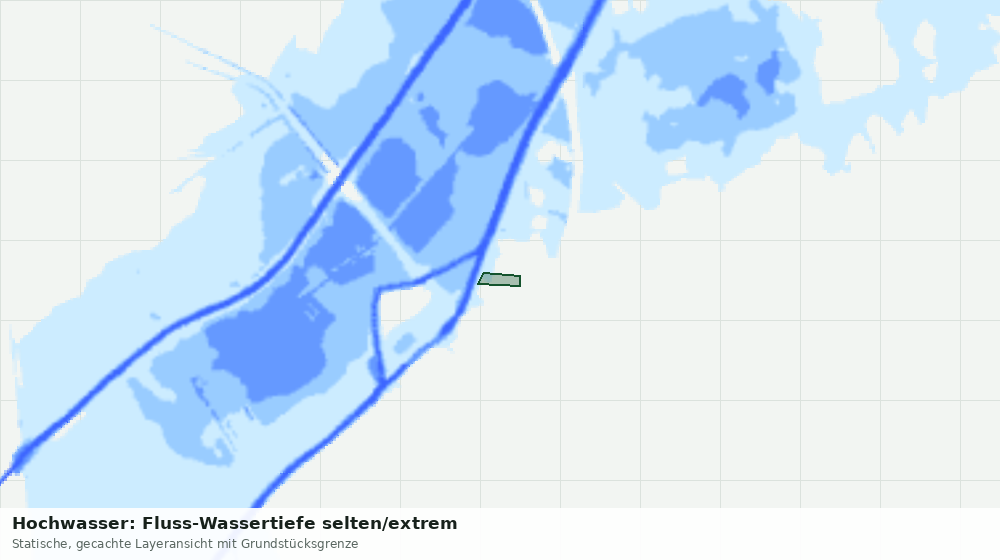 Statische Kartenansicht: Hochwasser: Fluss-Wassertiefe selten/extrem