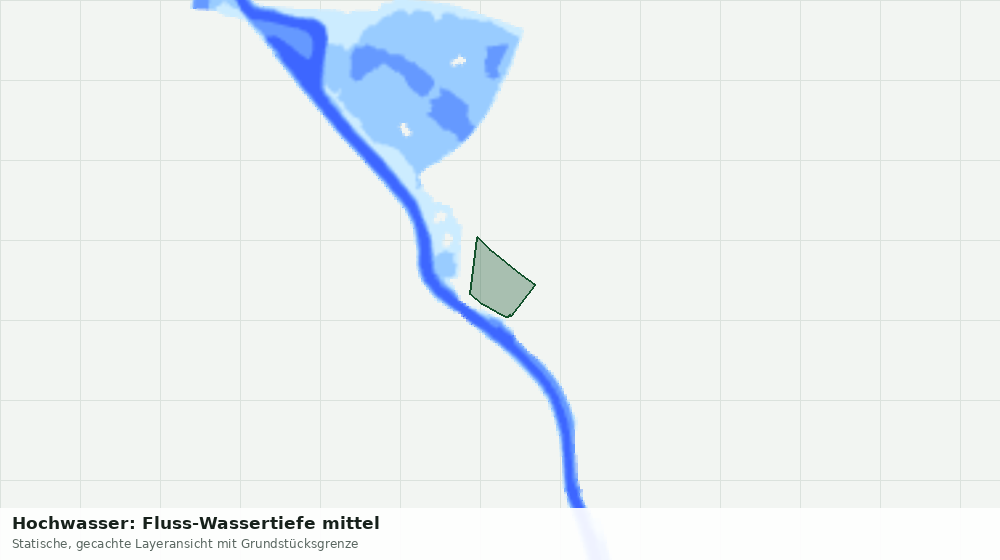 Statische Kartenansicht: Hochwasser: Fluss-Wassertiefe mittel