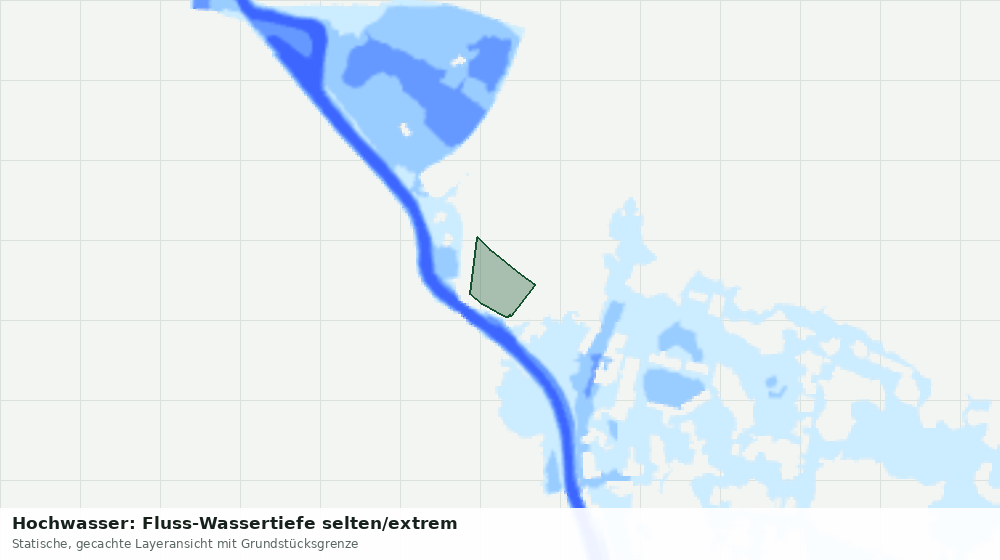 Statische Kartenansicht: Hochwasser: Fluss-Wassertiefe selten/extrem