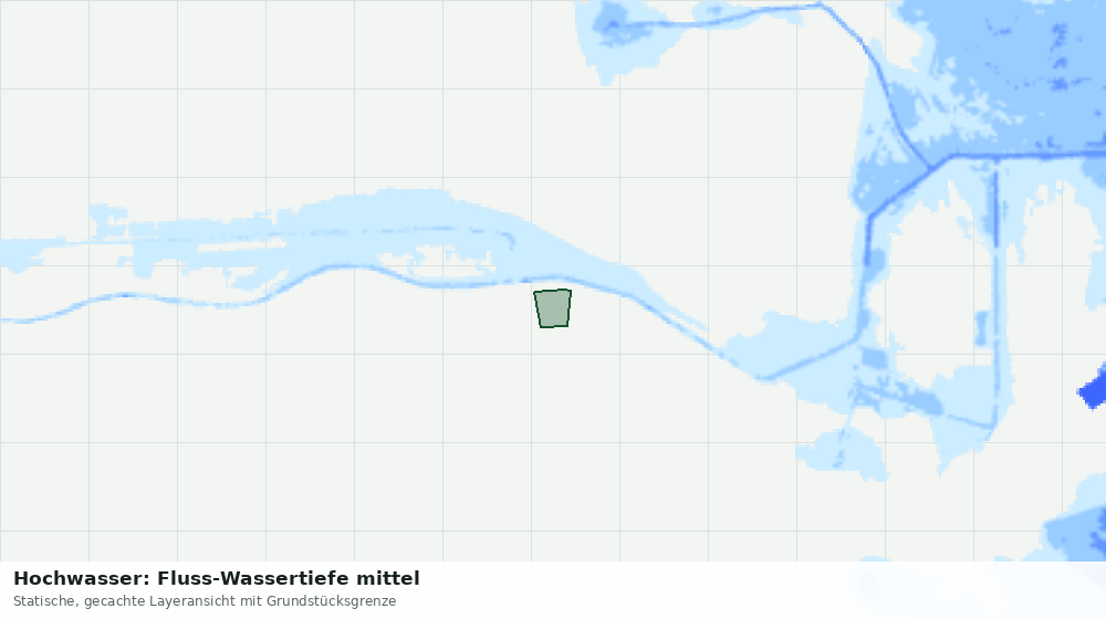 Statische Kartenansicht: Hochwasser: Fluss-Wassertiefe mittel