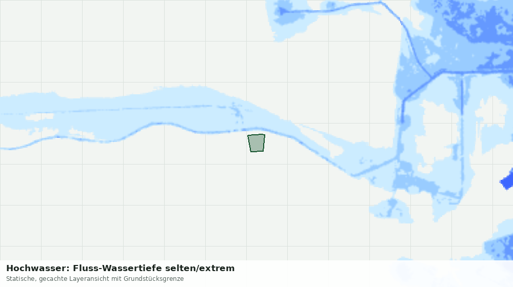 Statische Kartenansicht: Hochwasser: Fluss-Wassertiefe selten/extrem