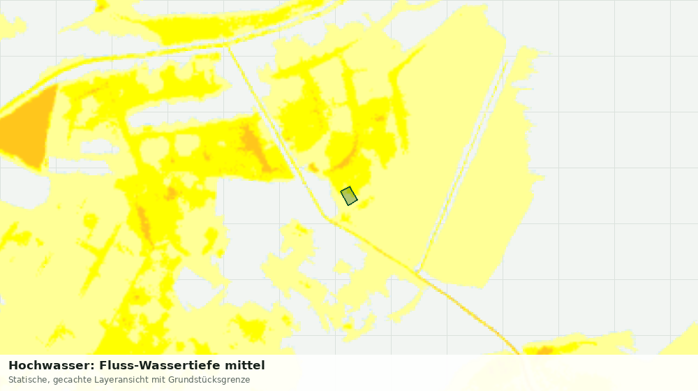 Statische Kartenansicht: Hochwasser: Fluss-Wassertiefe mittel
