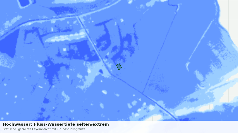 Statische Kartenansicht: Hochwasser: Fluss-Wassertiefe selten/extrem