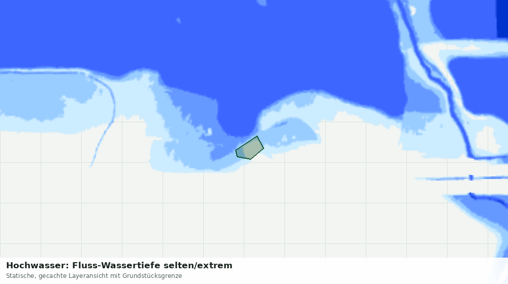 Statische Kartenansicht: Hochwasser: Fluss-Wassertiefe selten/extrem