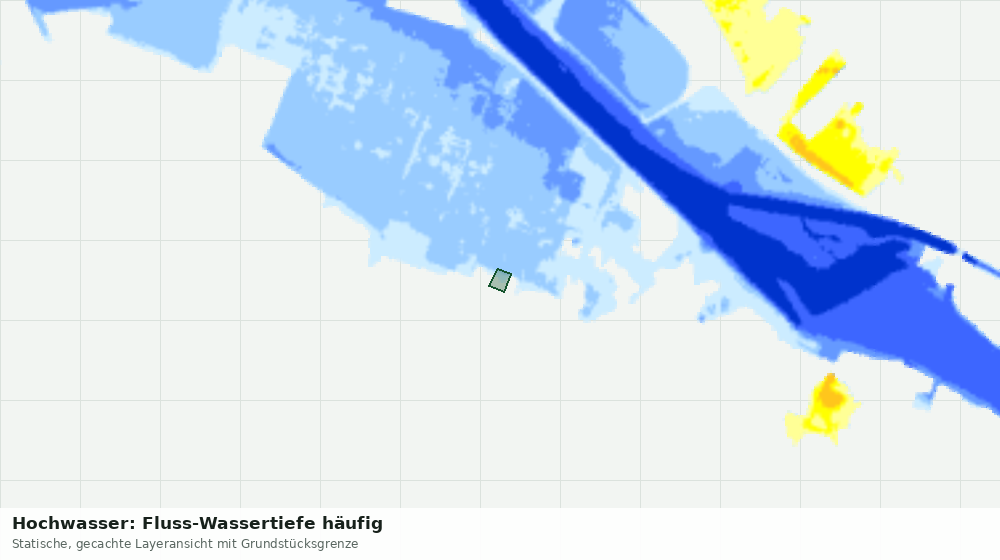 Statische Kartenansicht: Hochwasser: Fluss-Wassertiefe häufig