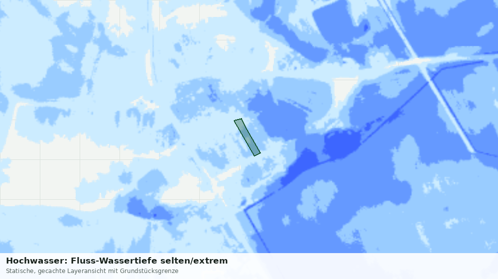 Statische Kartenansicht: Hochwasser: Fluss-Wassertiefe selten/extrem
