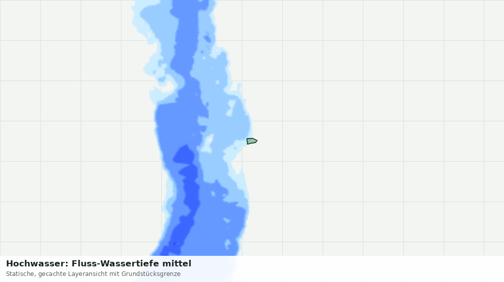 Statische Kartenansicht: Hochwasser: Fluss-Wassertiefe mittel