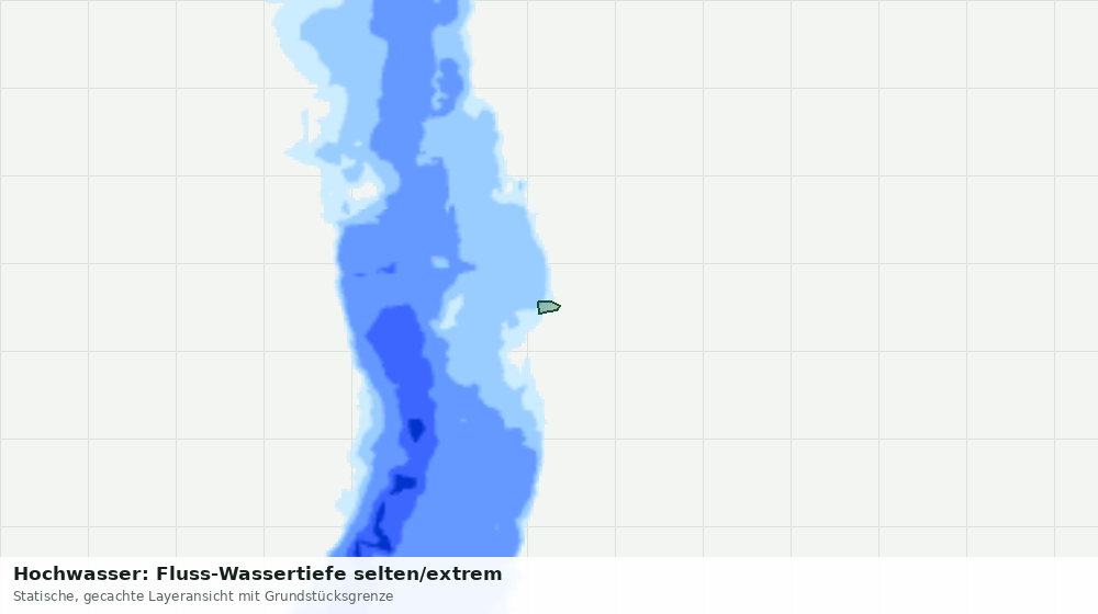 Statische Kartenansicht: Hochwasser: Fluss-Wassertiefe selten/extrem