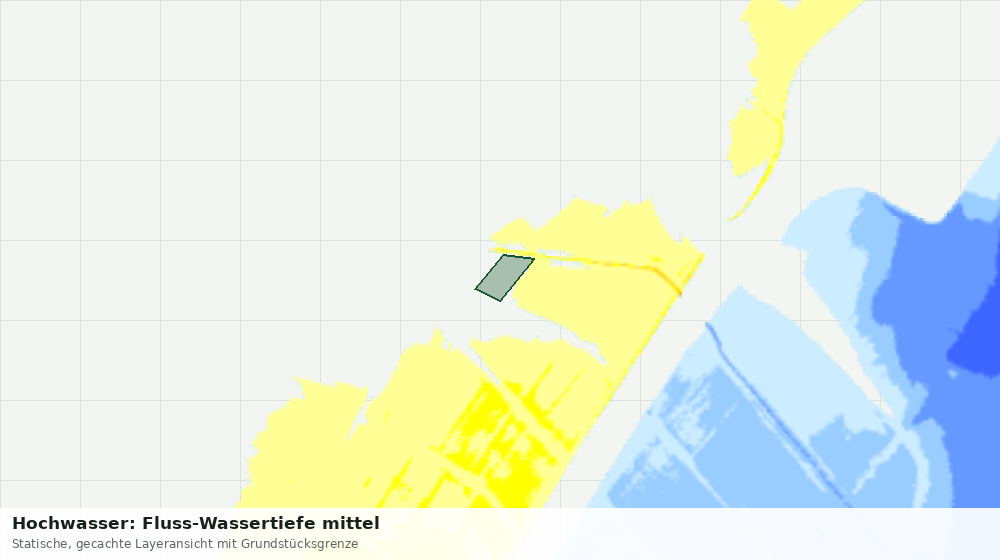 Statische Kartenansicht: Hochwasser: Fluss-Wassertiefe mittel