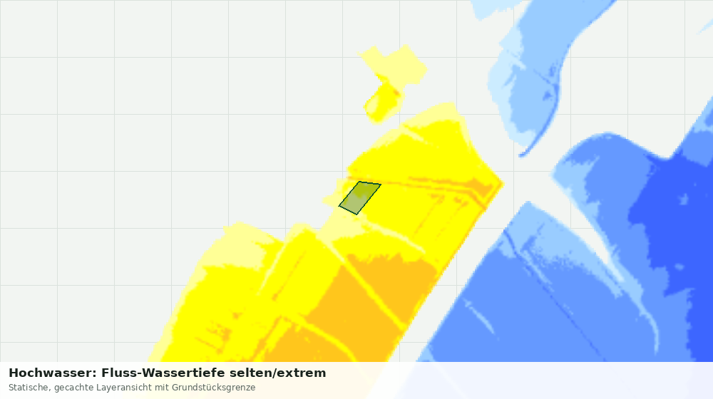 Statische Kartenansicht: Hochwasser: Fluss-Wassertiefe selten/extrem