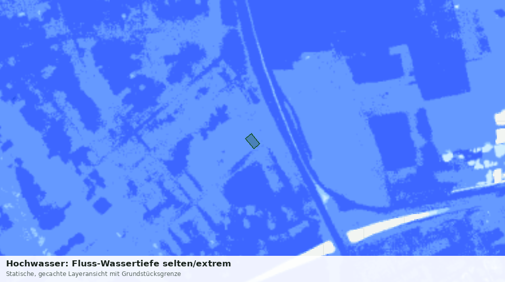 Statische Kartenansicht: Hochwasser: Fluss-Wassertiefe selten/extrem