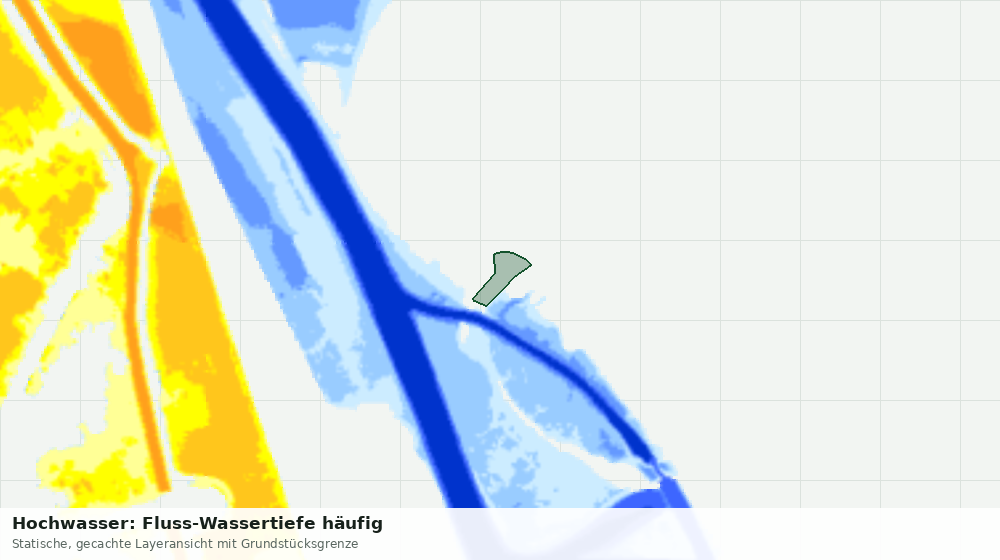 Statische Kartenansicht: Hochwasser: Fluss-Wassertiefe häufig