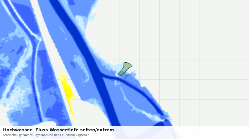Statische Kartenansicht: Hochwasser: Fluss-Wassertiefe selten/extrem
