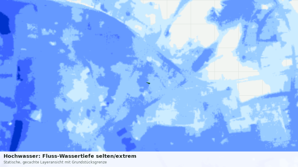 Statische Kartenansicht: Hochwasser: Fluss-Wassertiefe selten/extrem