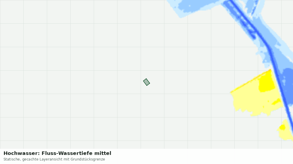 Statische Kartenansicht: Hochwasser: Fluss-Wassertiefe mittel