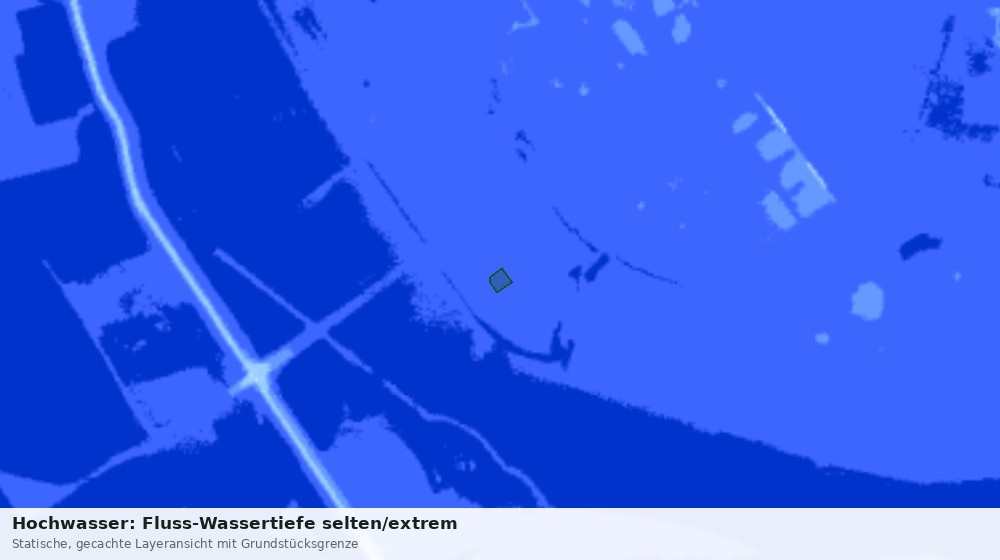 Statische Kartenansicht: Hochwasser: Fluss-Wassertiefe selten/extrem