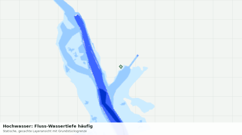 Statische Kartenansicht: Hochwasser: Fluss-Wassertiefe häufig