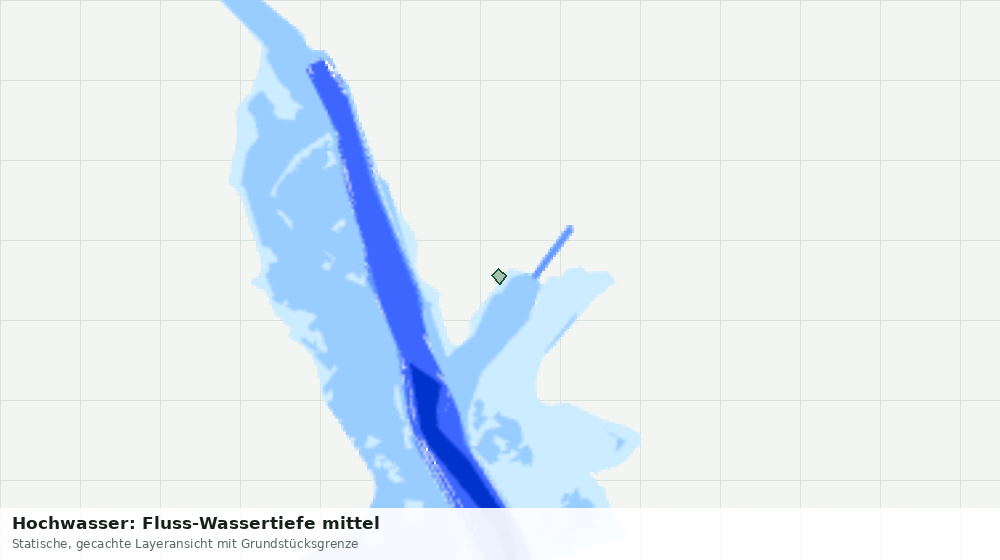 Statische Kartenansicht: Hochwasser: Fluss-Wassertiefe mittel